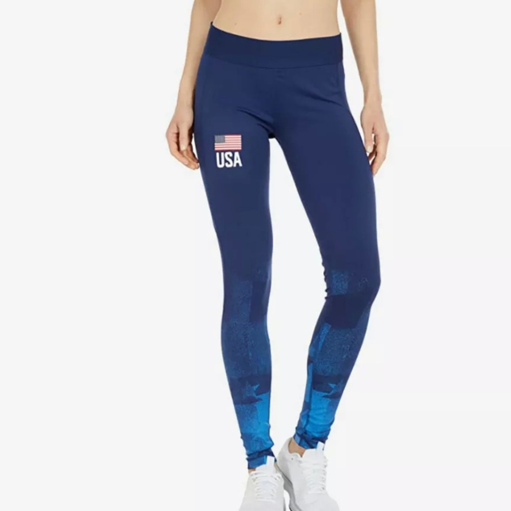 New Adidas USA Volleyball Women's Performance Long Tights FK1033 Size XL